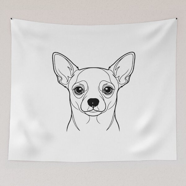 Item preview, Chihuahua One Line Art – Modern & Minimalist Dog Design designed and sold by Pfotenfaden.