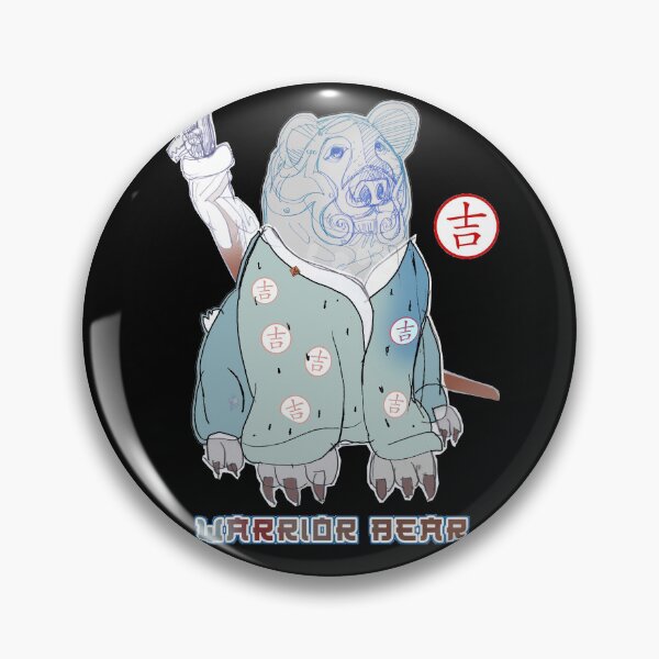 Item preview, Warrior Bear in Kimono, With Katana and Good Luck Symbol (Drawing by ACCI) designed and sold by VanyssaGraphics.