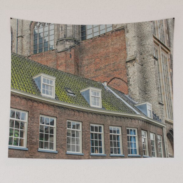 Item preview, Medieval homes near a church designed and sold by Photopat.