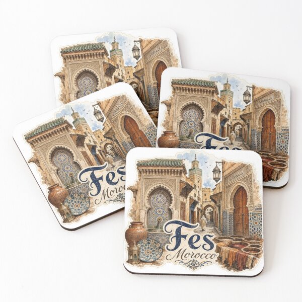 Item preview, Fes Morocco Medina Cultural Vintage Travel Sticker designed and sold by Modefissi.