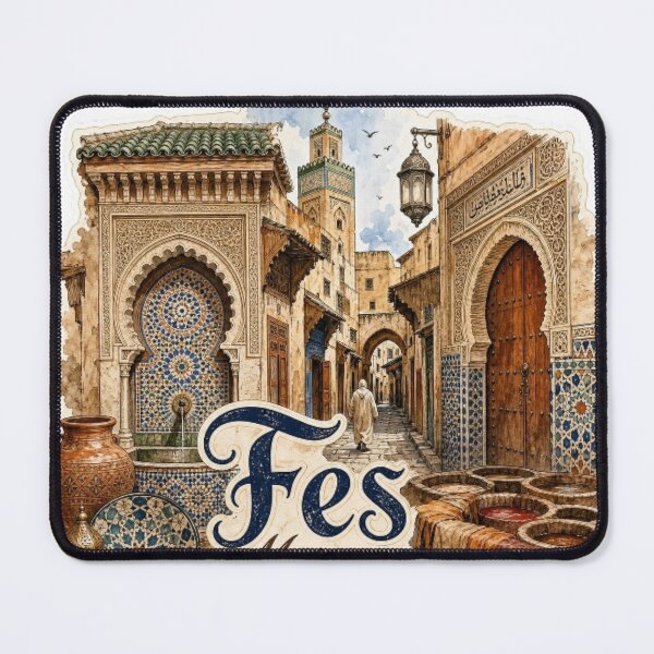Item preview, Fes Morocco Medina Cultural Vintage Travel Sticker designed and sold by Modefissi.
