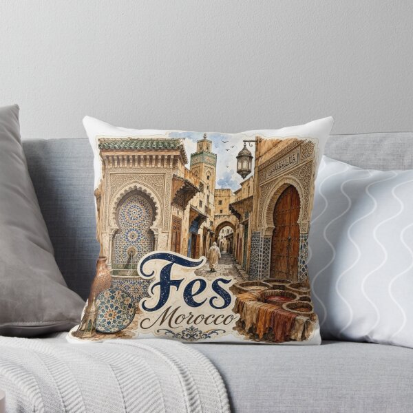 Item preview, Fes Morocco Medina Cultural Vintage Travel Sticker designed and sold by Modefissi.