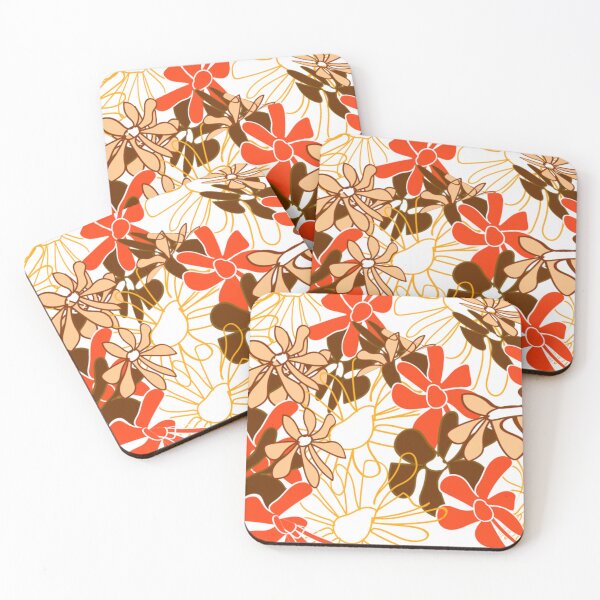 Item preview, brown Floral flower Pattern designed and sold by Nature  Nblossom.