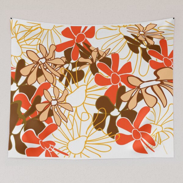 Item preview, brown Floral flower Pattern designed and sold by Nature  Nblossom.