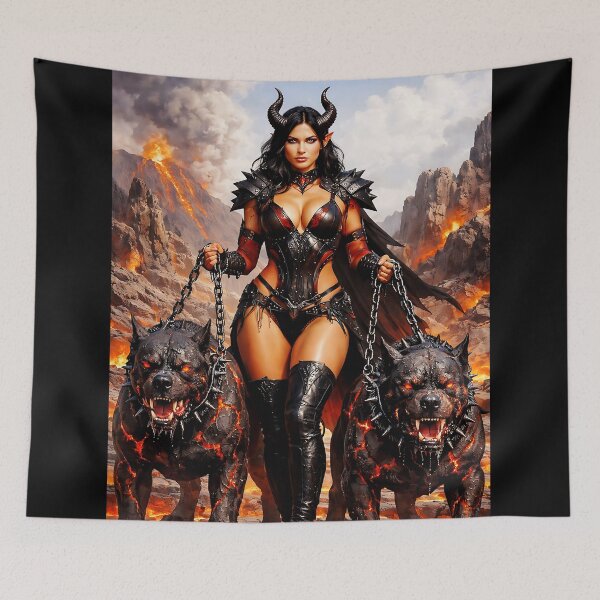 Item preview, Hellbound Demon Queen with Lava Hounds designed and sold by thor81pl.