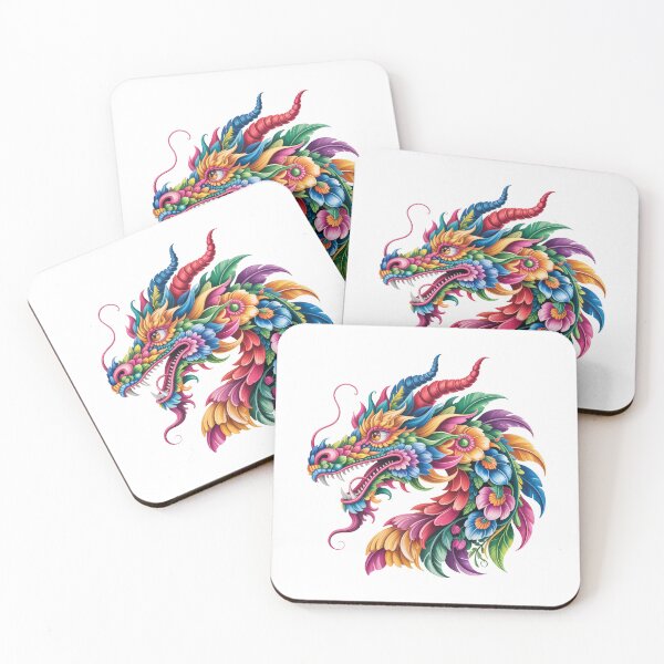 Item preview, Vibrant Multicolored Dragon Head designed and sold by jkrphoto.