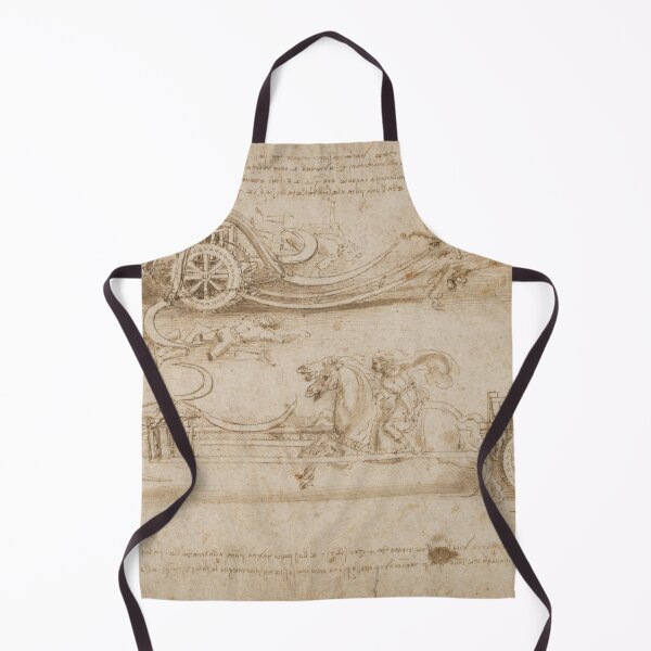Item preview, Studies of Assault Chariots by Leonardo da Vinci Renaissance War Machine Study Fine Art Print designed and sold by artofuniverse.