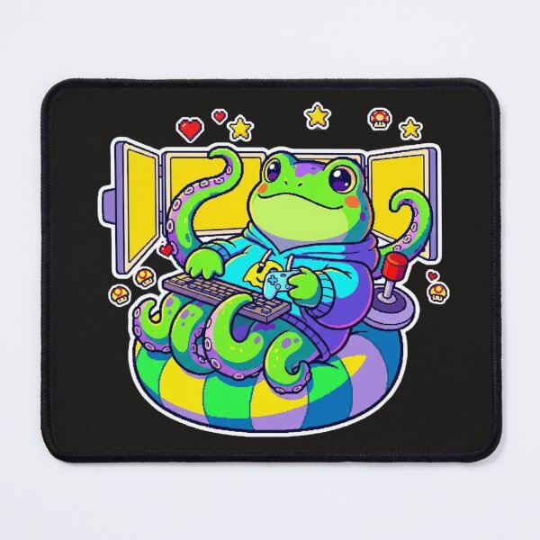 Item preview, Cute Gamer Frog-Octopus Hybrid – Colorful Kawaii Gaming Art designed and sold by ChaosNest.