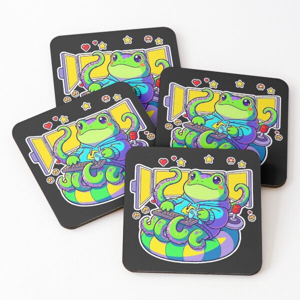 Item preview, Cute Gamer Frog-Octopus Hybrid – Colorful Kawaii Gaming Art designed and sold by ChaosNest.