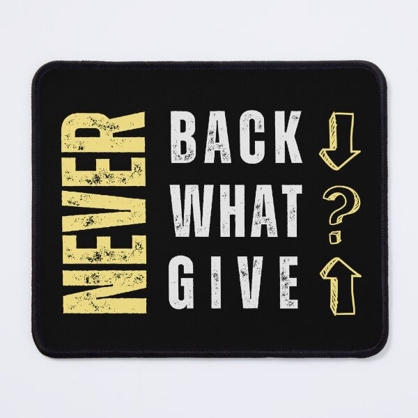 Item preview, Never Back Down – Motivational Quote Typography T-Shirt | Gym, Fitness & Streetwear Graphic Tee / Yellow designed and sold by Pick'n Quick.