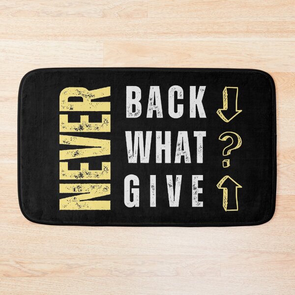 Item preview, Never Back Down – Motivational Quote Typography T-Shirt | Gym, Fitness & Streetwear Graphic Tee / Yellow designed and sold by Pick'n Quick.
