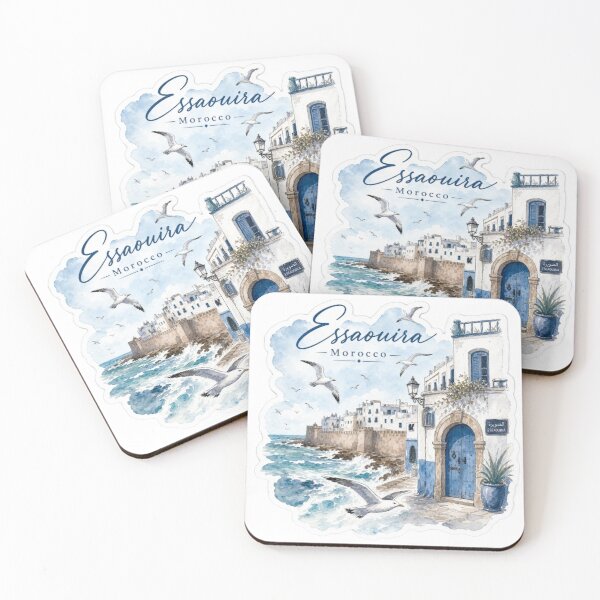 Item preview, Essaouira Morocco Coastal Vintage Travel Aesthetic Sticker designed and sold by Modefissi.