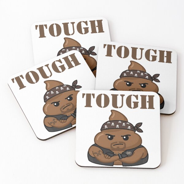 Item preview, Hilarious TOUGH SH!T Poop Emoji Rough Biker Poo Though Love Gang Banger Icon designed and sold by BuyShirtsOnline.