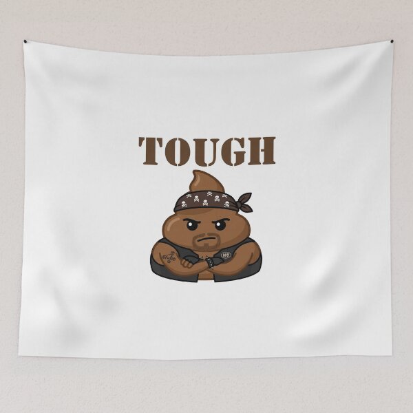 Item preview, Hilarious TOUGH SH!T Poop Emoji Rough Biker Poo Though Love Gang Banger Icon designed and sold by Space Ghettos.
