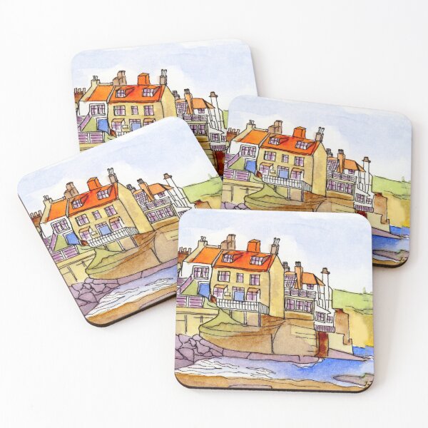 Item preview, Robin Hood’s Bay Seaside Village Coastal Watercolor Print designed and sold by Fairfax-Curator.