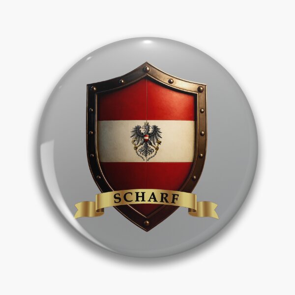 Artikelvorschau, Scharf Austria Familienwappen entworfen und verkauft von Highlandkings.
