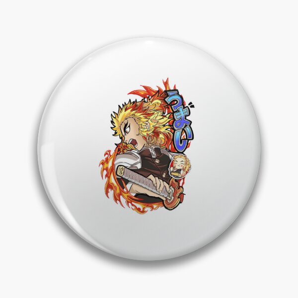 Artikelvorschau, Kyojuro Rengoku Flame Hashira Aktion entworfen und verkauft von The-Lone-Rodent.