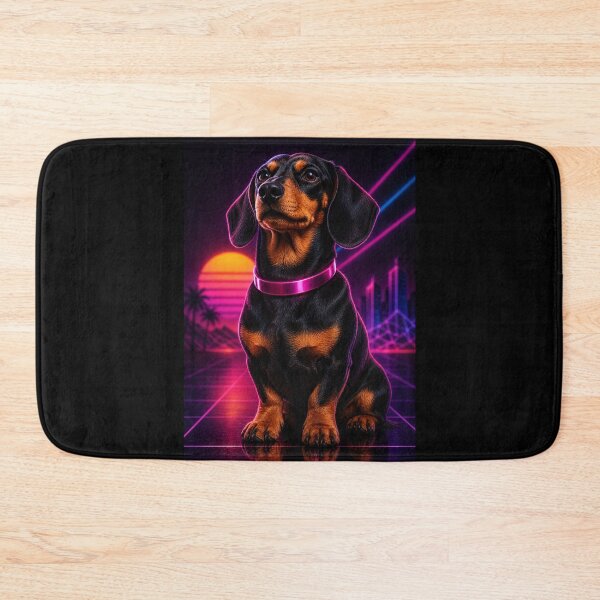 Item preview, Neon Dachshund Retro Vibes – Synthwave Dog 80s Style designed and sold by Gletschie.