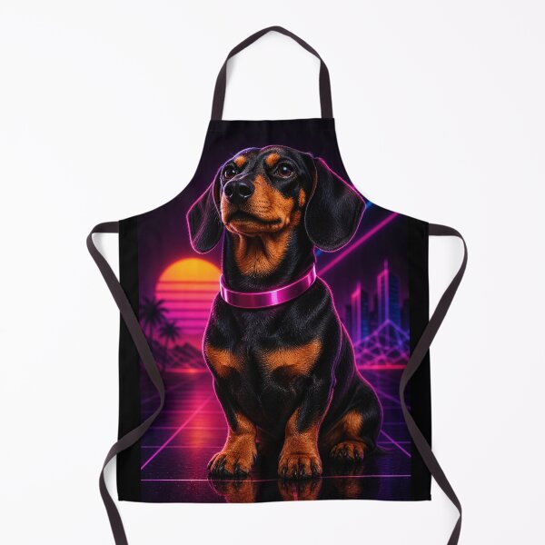 Item preview, Neon Dachshund Retro Vibes – Synthwave Dog 80s Style designed and sold by Gletschie.