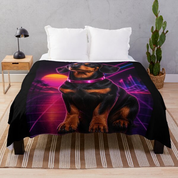 Item preview, Neon Dachshund Retro Vibes – Synthwave Dog 80s Style designed and sold by Gletschie.