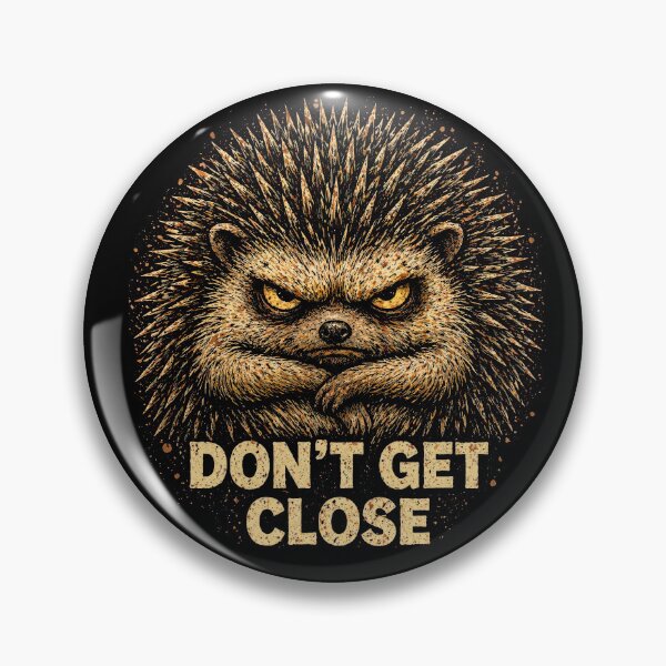 Item preview, Angry Hedgehog “Don’t Get Close” – Funny Introvert Animal Vintage Grunge T-Shirt designed and sold by TheAsura.