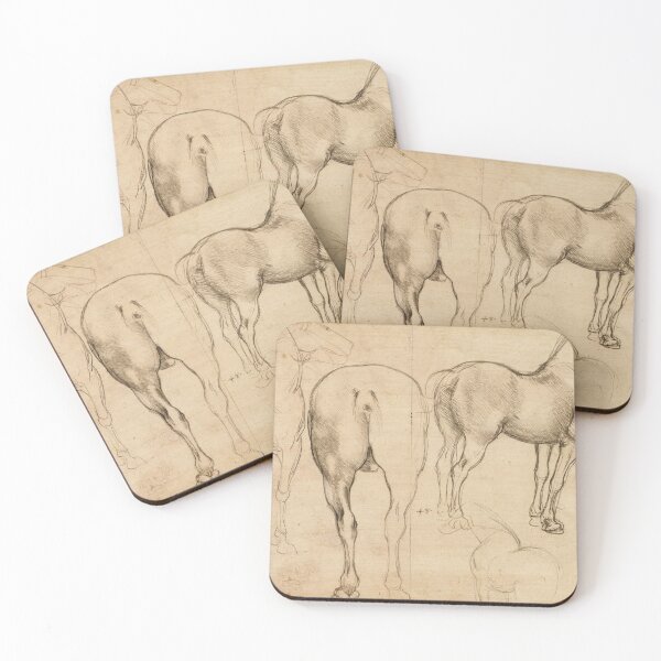 Item preview, Studies of a Horse by Leonardo da Vinci Renaissance Equestrian Anatomy Study Fine Art Print designed and sold by artofuniverse.