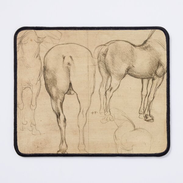 Item preview, Studies of a Horse by Leonardo da Vinci Renaissance Equestrian Anatomy Study Fine Art Print designed and sold by artofuniverse.