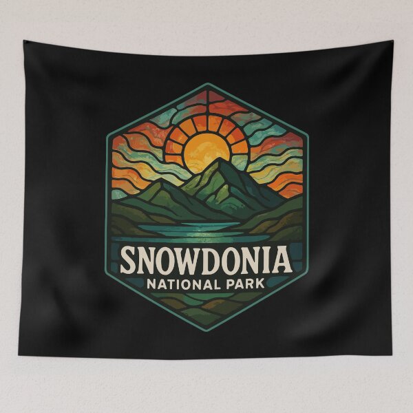 Artikelvorschau, Snowdonia Nationalpark, Wales, Buntglas entworfen und verkauft von TomFrontierArt.