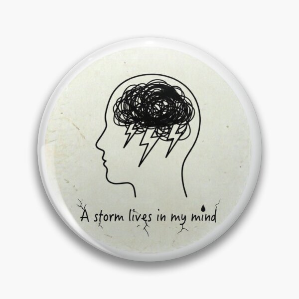 Item preview, Storm Mind Internal Chaos Mental Health Graphic designed and sold by Elviqus Shop.