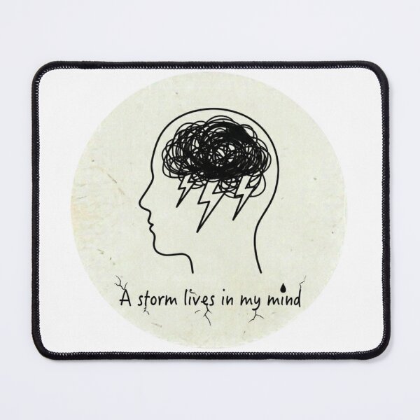 Item preview, Storm Mind Internal Chaos Mental Health Graphic designed and sold by Elviqus Shop.