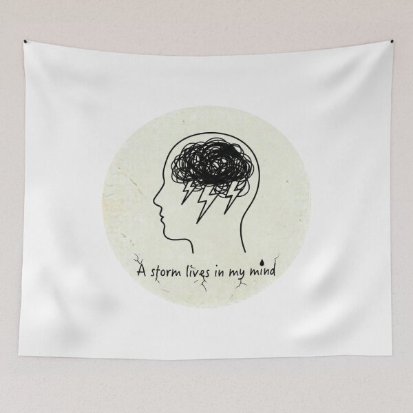 Item preview, Storm Mind Internal Chaos Mental Health Graphic designed and sold by Elviqus Shop.