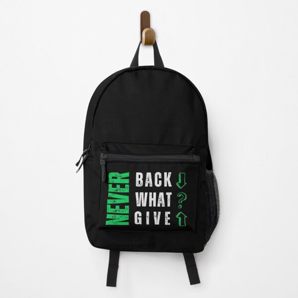 Item preview, Never Back Down – Motivational Quote Typography T-Shirt | Gym, Fitness & Streetwear Graphic Tee / green designed and sold by Pick'n Quick.