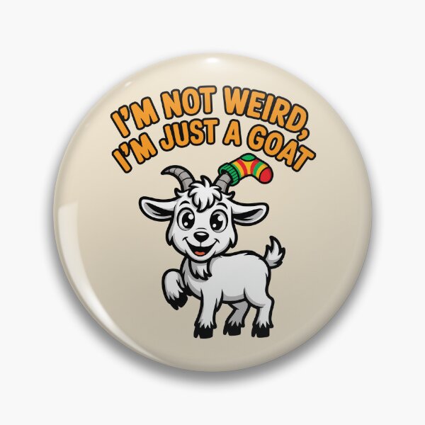 Item preview, Goat With a Sock on Its Horn – Funny Animal Illustration designed and sold by DoraTora.