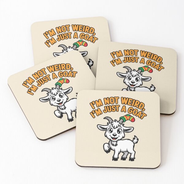 Item preview, Goat With a Sock on Its Horn – Funny Animal Illustration designed and sold by DoraTora.