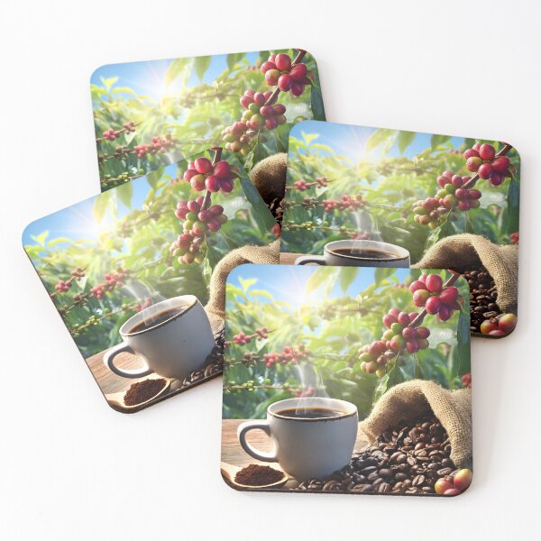 Item preview, Fresh Coffee Cup Surrounded by Coffee Beans designed and sold by Artessie.