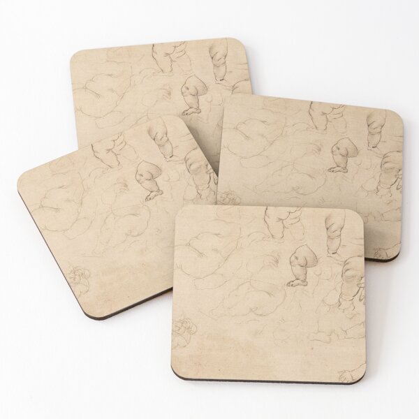 Item preview, Studies of an Infant by Leonardo da Vinci: High Renaissance Drawing Print designed and sold by artofuniverse.