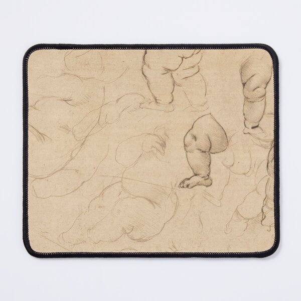 Item preview, Studies of an Infant by Leonardo da Vinci: High Renaissance Drawing Print designed and sold by artofuniverse.