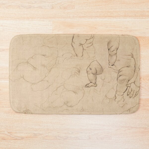 Item preview, Studies of an Infant by Leonardo da Vinci: High Renaissance Drawing Print designed and sold by artofuniverse.