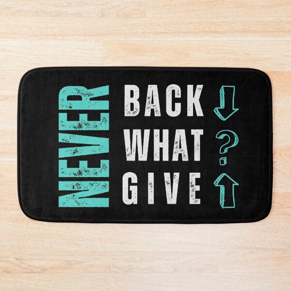 Item preview, Never Back Down – Motivational Quote Typography T-Shirt | Gym, Fitness & Streetwear Graphic Tee / Turquoise designed and sold by Pick'n Quick.