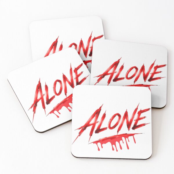 Item preview, Red Grunge Alone Text with Drip Effect designed and sold by NovaInfinityStudio.