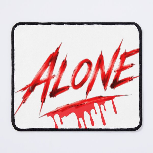 Item preview, Red Grunge Alone Text with Drip Effect designed and sold by NovaInfinityStudio.