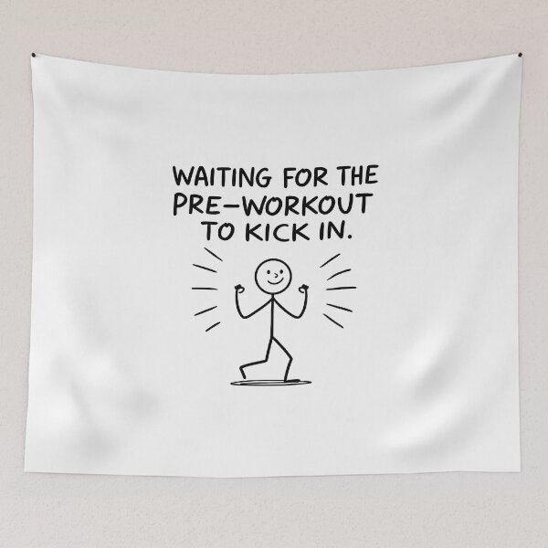 Item preview, Waiting For Pre-Workout To Kick In - Funny Gym Shirt Design designed and sold by Mouad-Doadi.