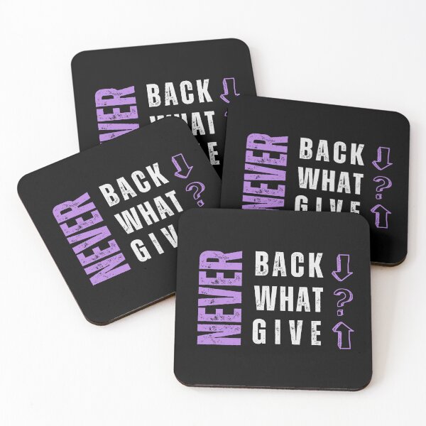 Item preview, Never Back Down – Motivational Quote Typography T-Shirt | Gym, Fitness & Streetwear Graphic Tee / Purple designed and sold by Pick'n Quick.