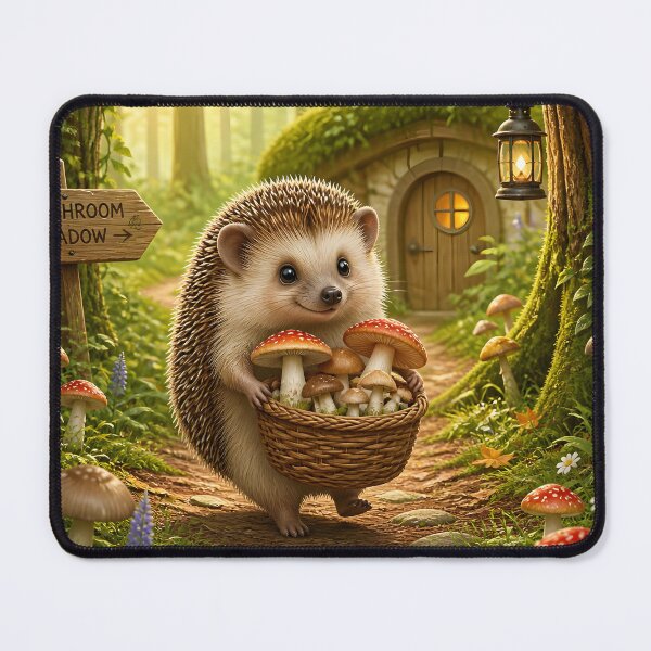 Item preview, a hedgehog in the forest designed and sold by EdicionesJML.