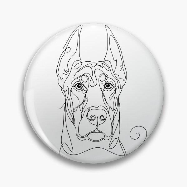 Item preview, Dobermann One Line Art – Modern & Minimalist Dog Contour Design designed and sold by Pfotenfaden.