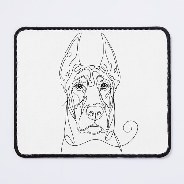 Item preview, Dobermann One Line Art – Modern & Minimalist Dog Contour Design designed and sold by Pfotenfaden.