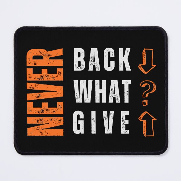 Item preview, Never Back Down – Motivational Quote Typography T-Shirt | Gym, Fitness & Streetwear Graphic Tee /Orange designed and sold by Pick'n Quick.