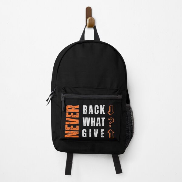 Item preview, Never Back Down – Motivational Quote Typography T-Shirt | Gym, Fitness & Streetwear Graphic Tee /Orange designed and sold by Pick'n Quick.