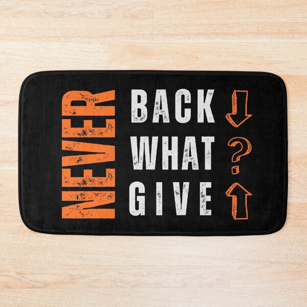 Item preview, Never Back Down – Motivational Quote Typography T-Shirt | Gym, Fitness & Streetwear Graphic Tee /Orange designed and sold by Pick'n Quick.