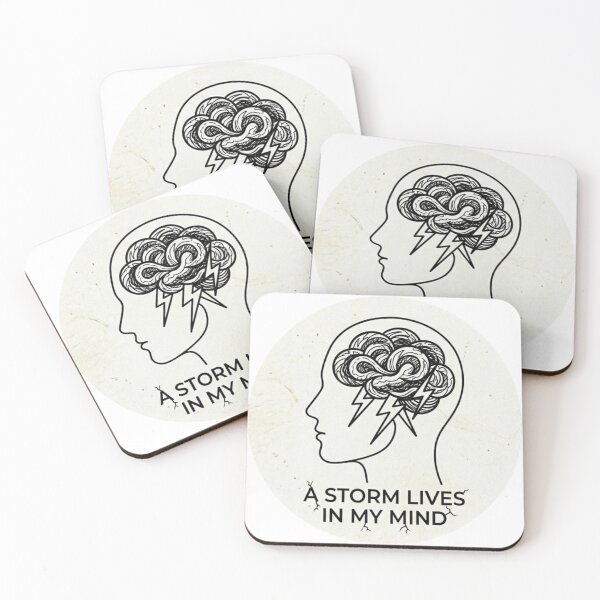 Item preview, Storm Mind Internal Chaos Mental Health Graphic designed and sold by Elviqus Shop.